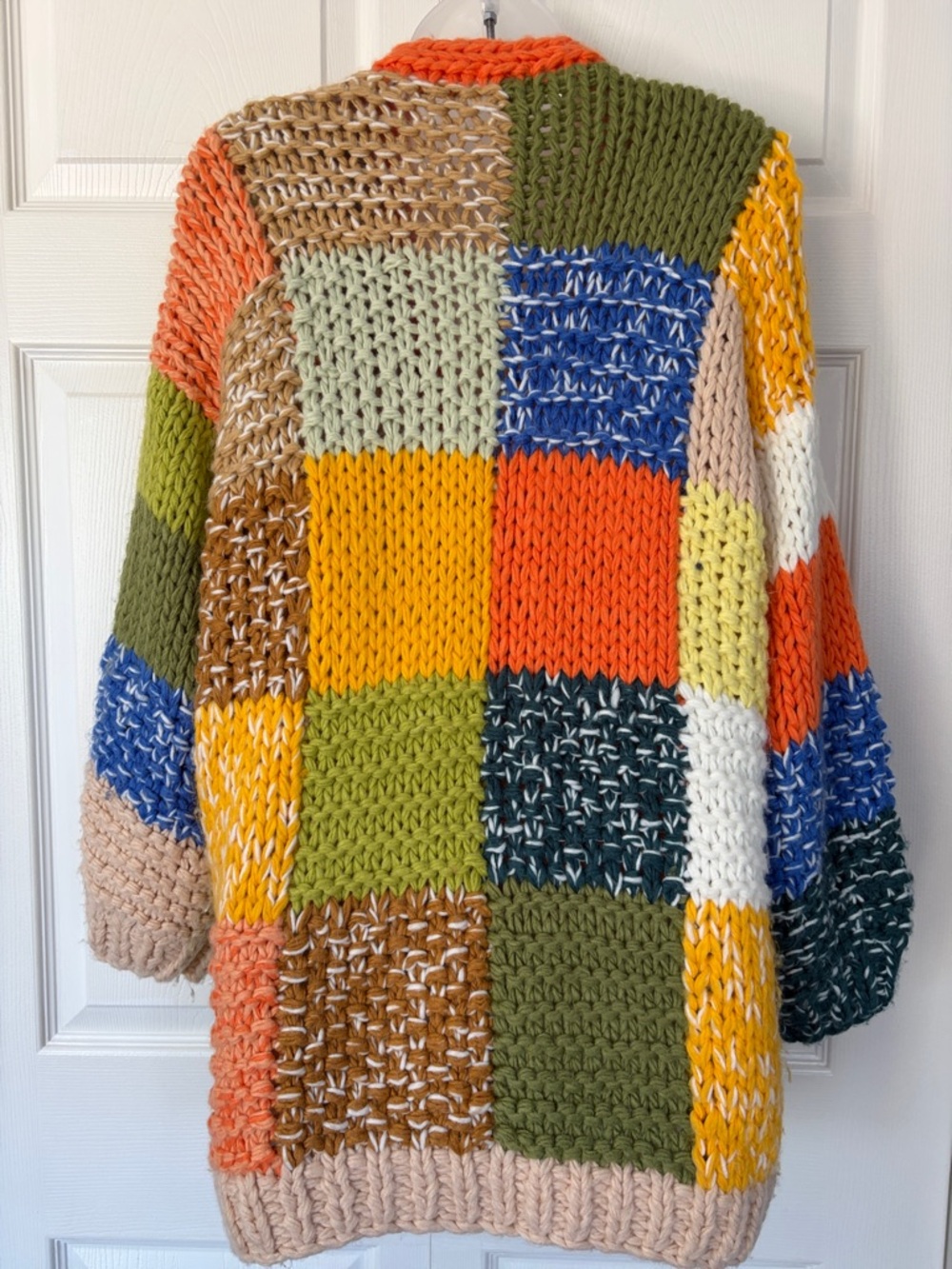 Pilcro Colorblock Patchwork Cardigan Sweater One Size - Picture 8 of 16